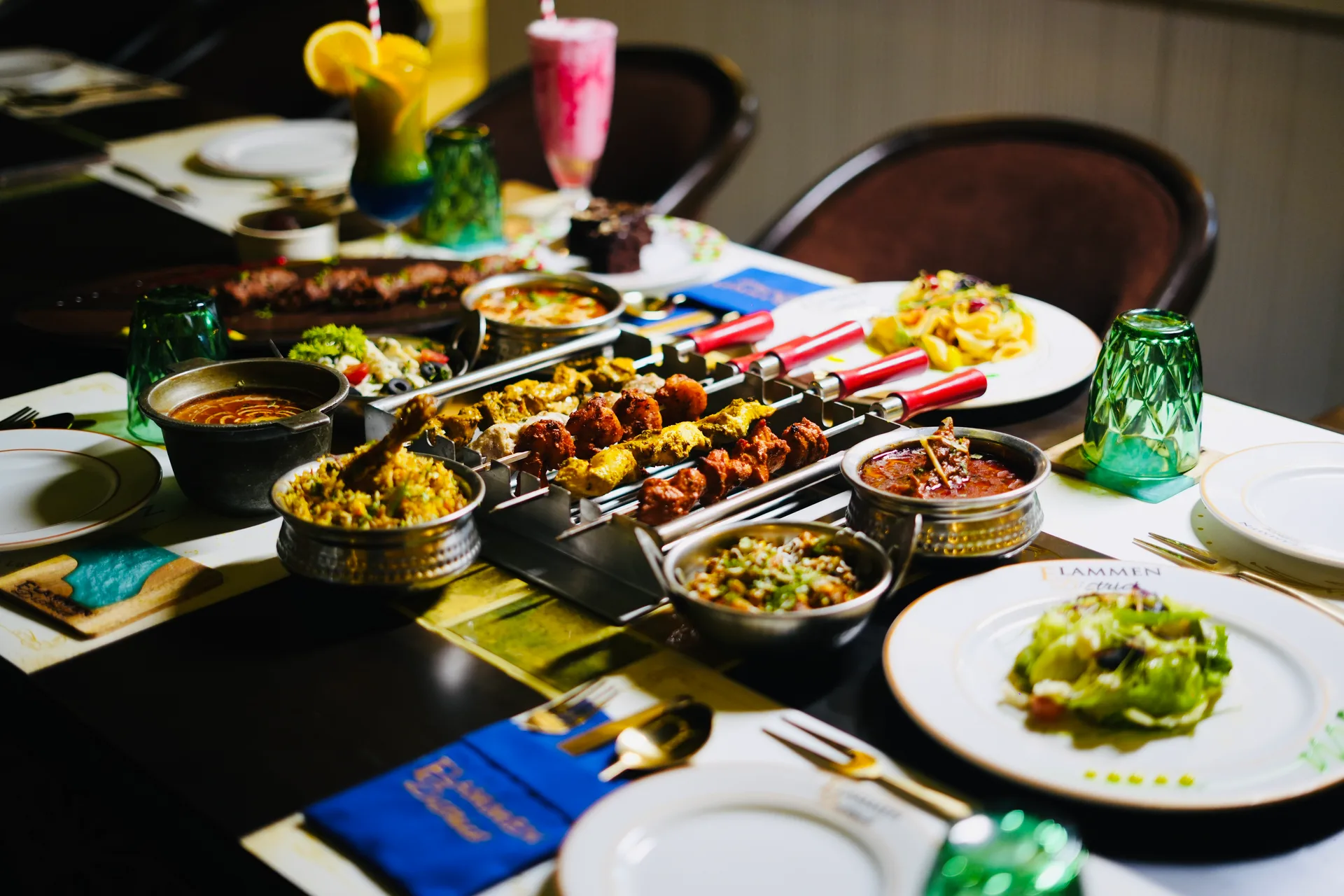 Live grill food at table